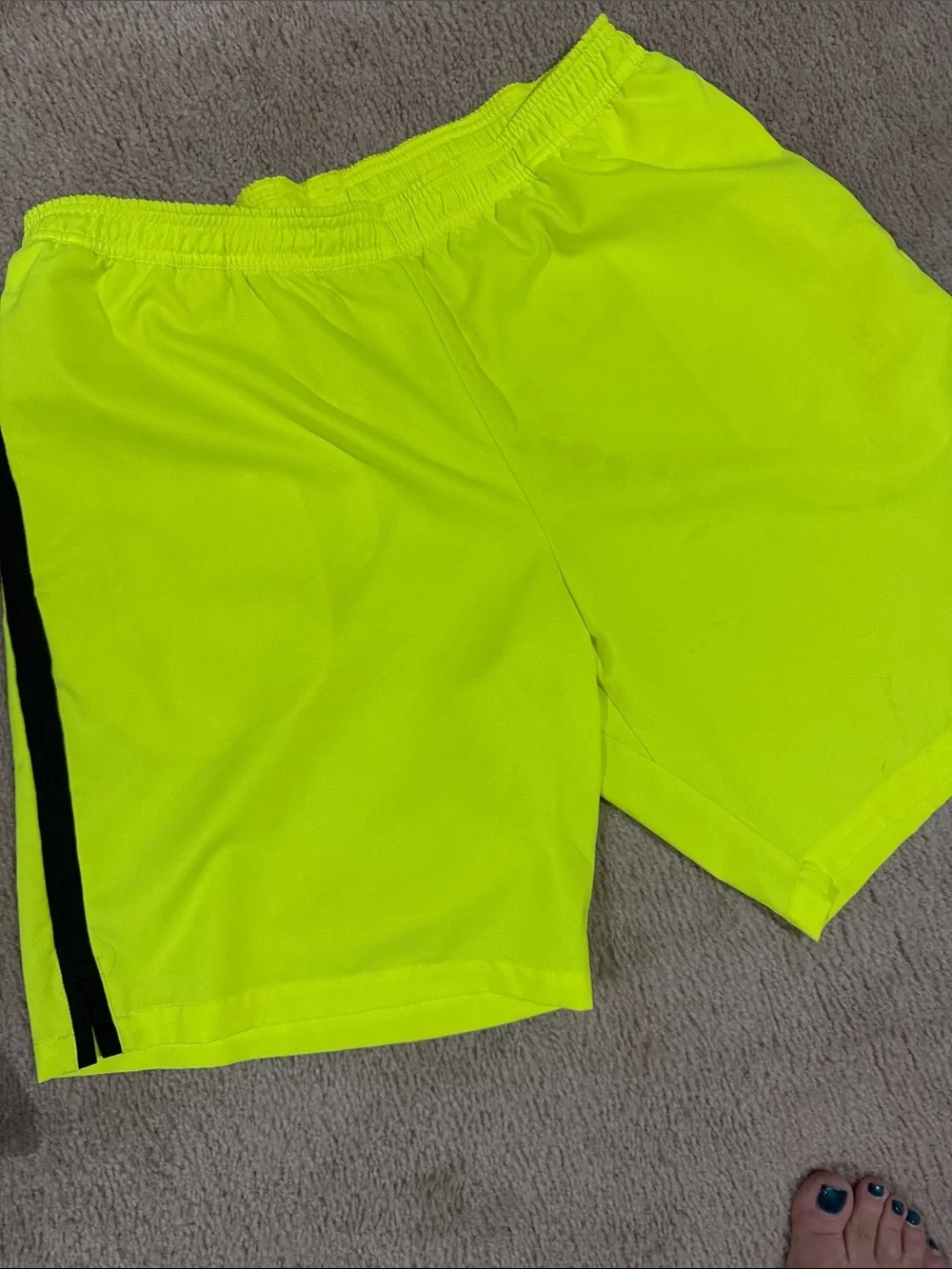 Nike mens  Athletic Shorts - Neon Yellow & Royal Blue